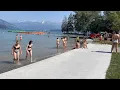 Download Lagu Walk through Thun lido and outdoor swimming pool at Thun lake | Canton of Bern, Switzerland 2022
