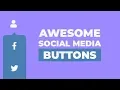 Awesome Social Media Buttons Using HTML CSS JQuery