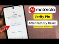 Motorola FRP Bypass Tutorial 2025 Moto G04s Motorola Verify PIN After Factory Reset Solution