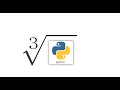 Python - Perfect cube root