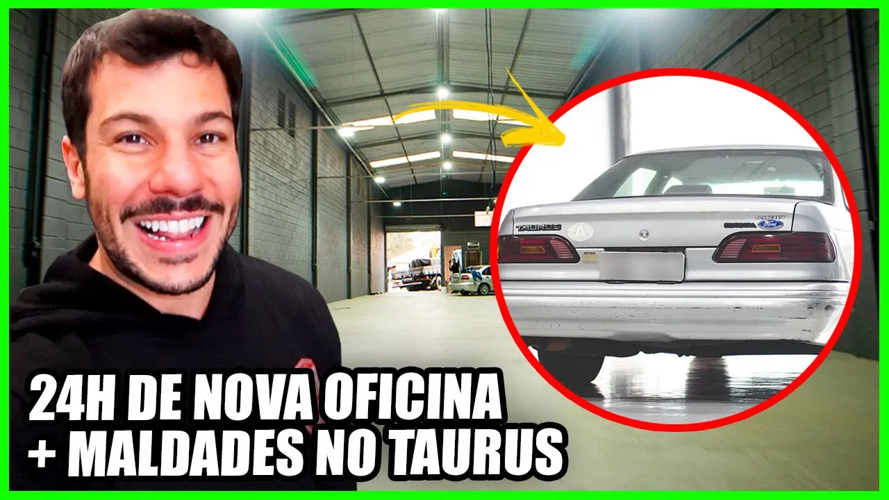 NOVO GALPÃO OFICINA AUTO SUPER???? Maldades no Taurus!? #police????(24 Horas Dentro da Oficina)