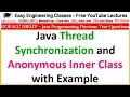 Java Thread Synchronization and Anonymous Inner Class with Example - DOEACC NIELIT Interview Tips