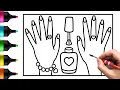 NAIL POLISH Drawing Painting Coloring For Kids and Toddlers - Child Art