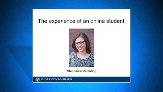 Faculty and student experiences with Online Learning at the UR with Stephanie Venturino