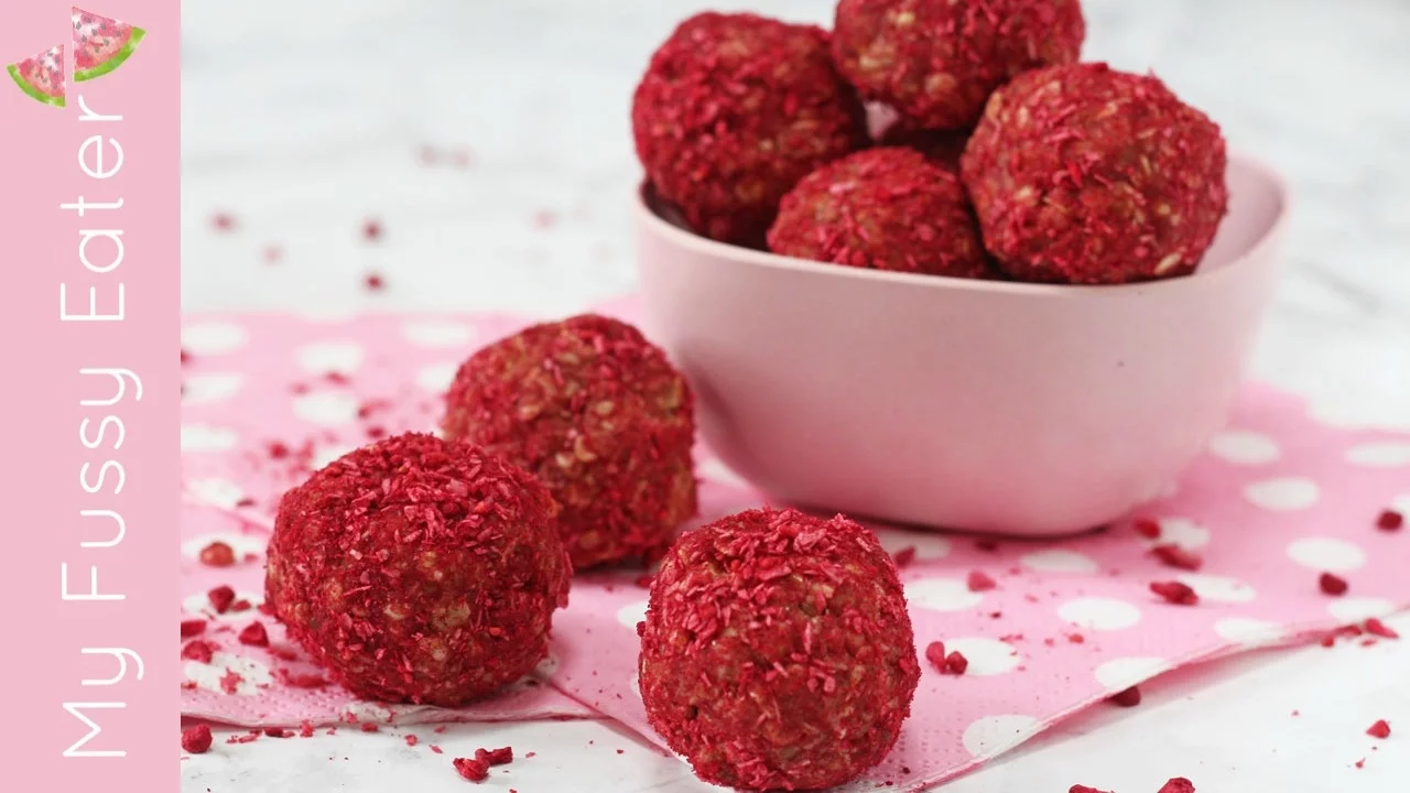 Raspberry & Coconut Energy Bites   Easy Healthy Snack Recipe