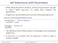 Python Programming Function Parameters VTU BE CSE 18CS55 ADP Module 1 - Lecture 7