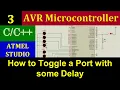 Toggle Port with some delay AVR Microcontroller Programming