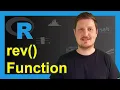 rev Function in R 3 Examples Reverse Vector Data Frame by Column Row nrow apply Functions