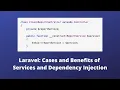 Laravel When to Use Static Methods Services and Dependency Injection