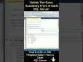 How To Delete the rows from a table randomly