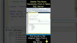 How To Delete the rows from a table randomly