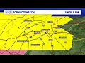 Live radar Tornado watch issued for parts of Pennsylvania