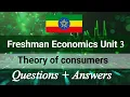 Freshman Economics unit 3 theory of consumer Questions with answers
