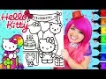 Coloring Hello Kitty Birt ay Coloring Book Page Prismacolor Colored Paint Markers KiMMi THE CLOWN