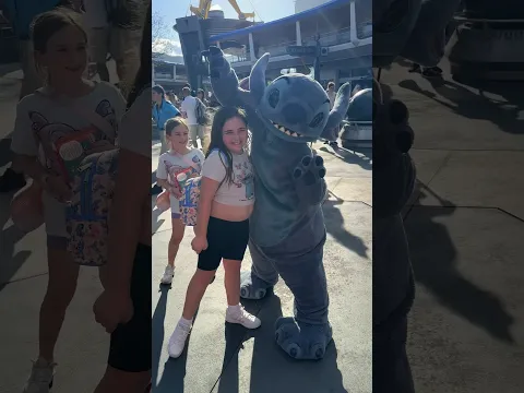 Stitch at Walt Disney World went for a walk with Zyabella! Disney Magic is so amazing! #disneyworld