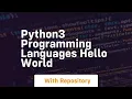 Python3 programming languages hello world