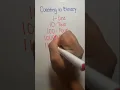 Counting in Binary Base 2 Math
