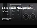 QSC L Class Back Panel Navigation