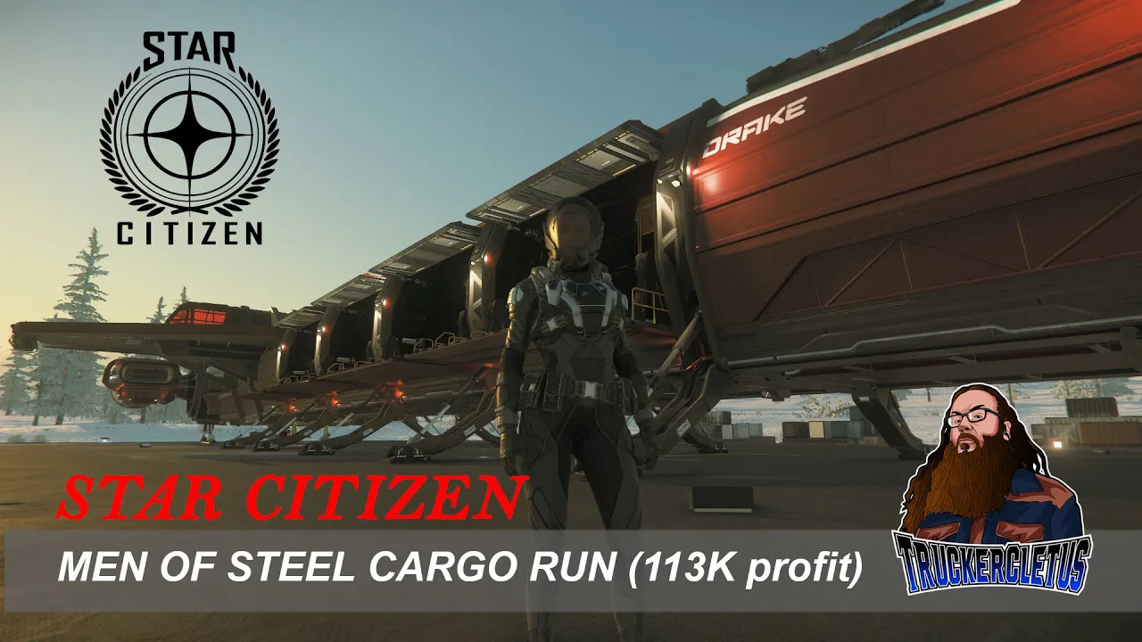 Star Citizen Cargo Run (113K profit):  Man of steel run  + Area18 tour!