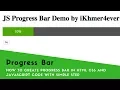 How to create progress bar in HTML CSS and Javascript with easy step iKhmer4ever
