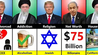 Trump vs Netanyahu vs Khamenei - Real Life Comparison Lifestyle Power Wealth Facts