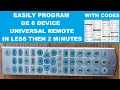 Easliy Program GE Universal Remote 33712 with TV using Direct Code Entry