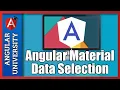 Angular Material Data Table - Data Selection