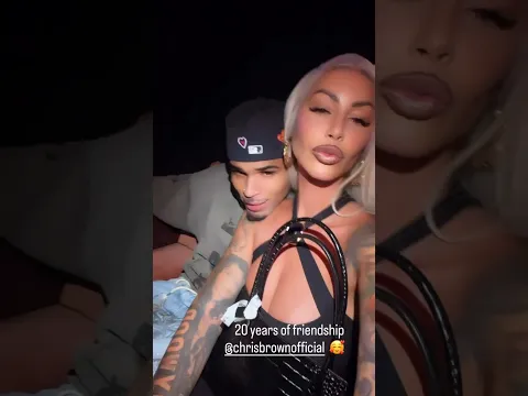 Chris Brown & Amber Rose at the Vegas Afterparty 👀🔥 #rnbtour #randbtour #breezy #jada