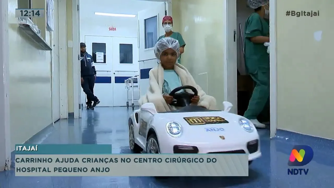 Carrinho ajuda crianças no centro cirúrgico do hospital Pequeno Anjo