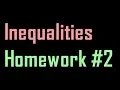 Inequalities Homework
