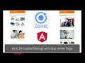 Ionic 6 Hospital Managment App Home Page