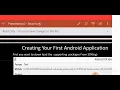 Android Sdk and creation of Android application using Eclipse