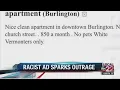 White Vermonters Only Craigslist ad sparks outrage