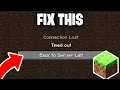 How To Fix Minecraft Connection Timed Out Error 2025 - Tutorial