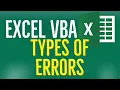 Excel VBA Tutorial for Beginners 43 - Types of Errors in VBA for Excel