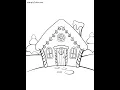 Gingerbread house coloring pages bold and easy
