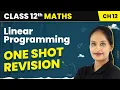 Linear Programming - One Shot Revision Class 12 Maths Chapter 12