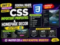 Unit 3 Class 9 Computer Science CSS Flexbox Homepage Design HTML FBISE 2026