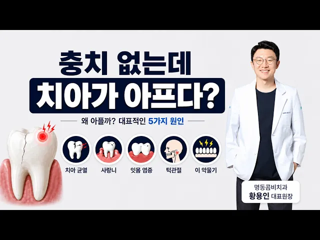 충치도 없는데 치아가 아프다면? 꼭 확인해야 할 5가지 치아 통원인