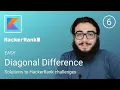 6 Diagonal Difference - HackerRank Kotlin Solution