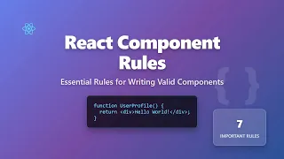 React Component Rules for Beginners Avoid Common Mistakes