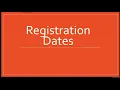 Registration Dates - Jindal School Advising
