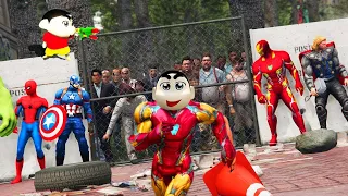 Download SHINCHAN Became GOD AVENGER And Fight With Zombie Virus in GTA5 || Part - 4 || GTA5 Mods MP3