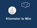 kilometer to mile in java
