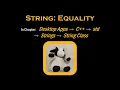 C s String Equality