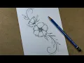 Drawing beautiful flower tattoo designs step by step Hihi Pencil