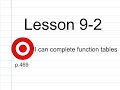 Lesson 9-2 Functions