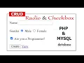 Checkbox Radio CRUD using PHP MySQL Database - Create