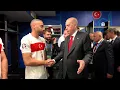 President Erdogan visits Turkish national team in locker room
