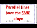 Writing Parallel and Perpendicular Lines when given a point and an equation